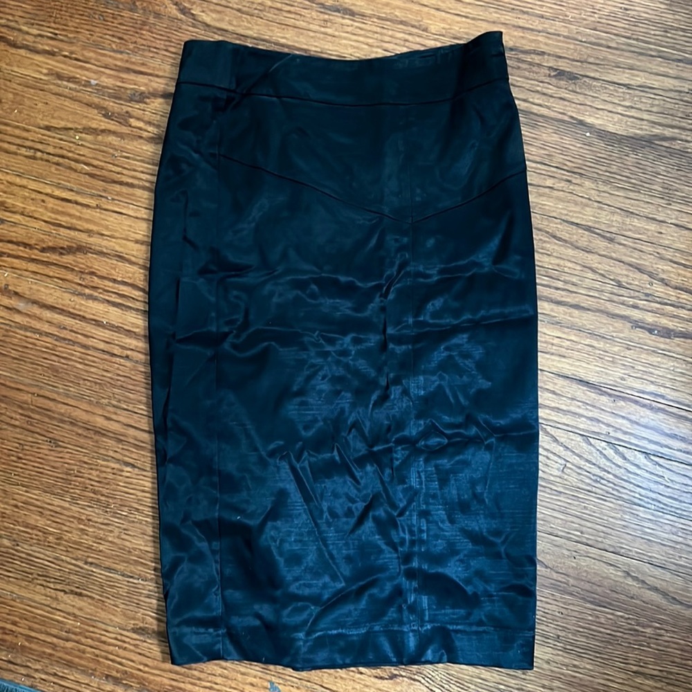Satin Pencil Skirt